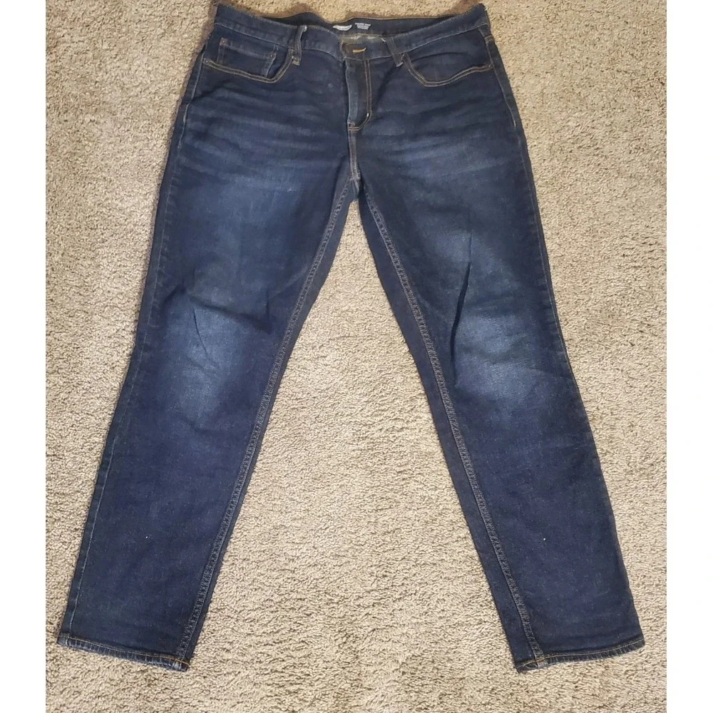 Old Navy Athletic Taper Jeans Mens‎ 36x32 Blue Denim Flex Inseam measure 30.5